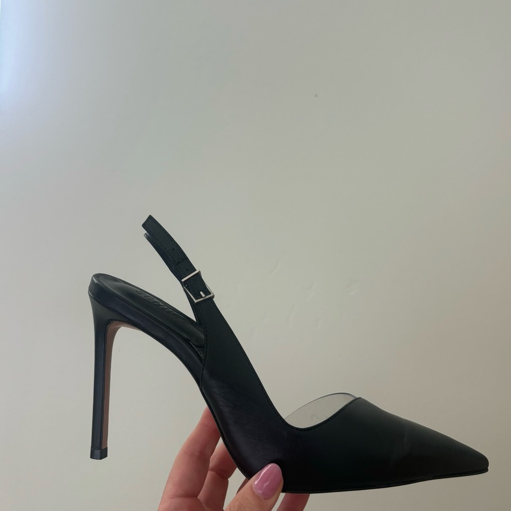 Schutz Elegant Black Slingback Heels